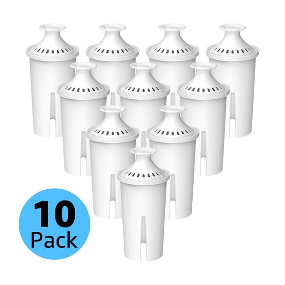 Aqua Crest Replacement Water Filter for Brita Pitchers and Dispensers (10 Pack)