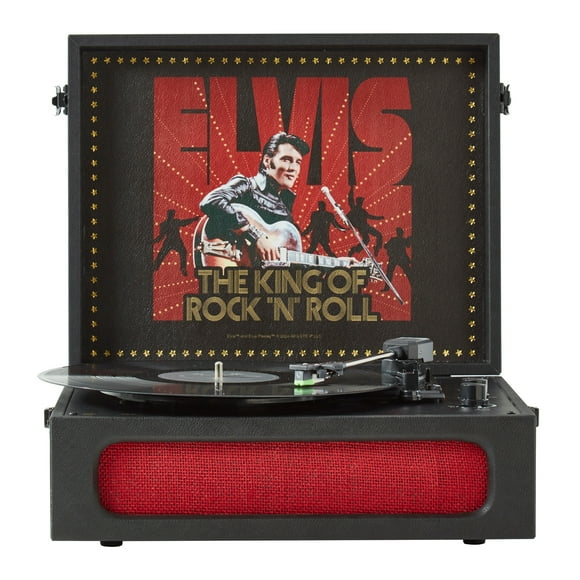 Arkrocket x Elvis Bluetooth Protable Record Player 3-Speed Bluetooth Input and Output Turntable Built-in Speakers with Magnetic Cartridge Auto Off - Elvis Presley '68