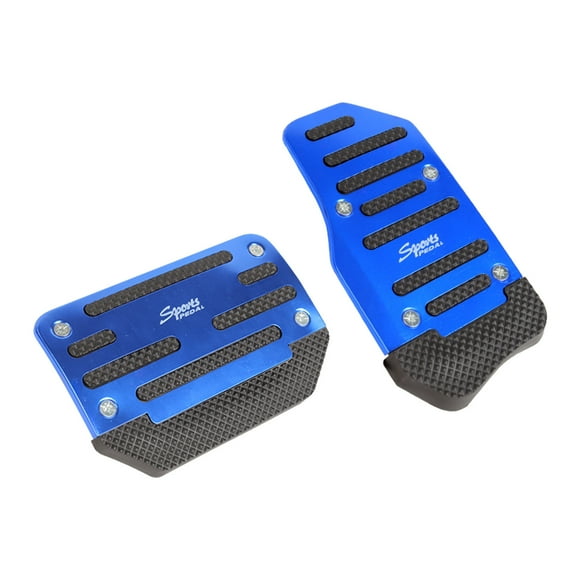 Auto Aluminum Pedal Covers, Non-Slip Foot Pedals Pads, Brake Accelerator Pedal Covers Aluminum Car Accessories Suitable Car, SUV (Blue)