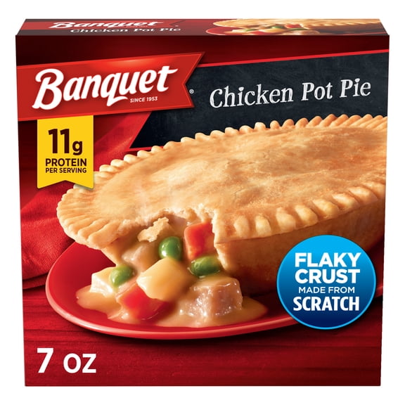 Banquet Chicken Pot Pie, 11g Protein, Frozen Meal, 7 oz.