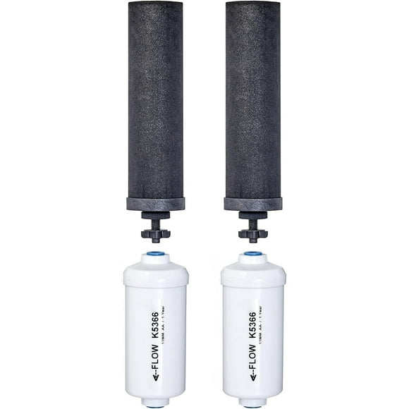 Berkey Black Replacement Fluoride Self-Sterilizing Cleanable Filters Combo Pack