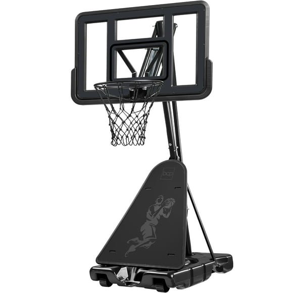 Best Choice Products Adjustable 4.4-10ft Basketball Hoop, Portable Goal w/Shatterproof Backboard, Ball Return - Charcoal