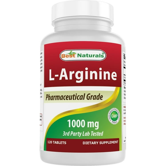 Best Naturals L-Arginine 1000 mg, 120 Tablets (Pharmaceutical Grade)