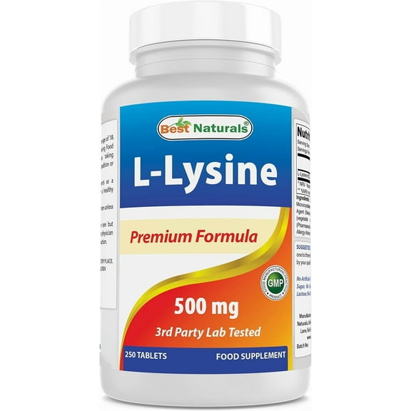 Best Naturals L-Lysine 500 mg 250 Tablets