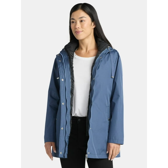 Big Chill Women's and Women's Plus 3 in 1 Systems Jacket with Hood, Sizes S-3X