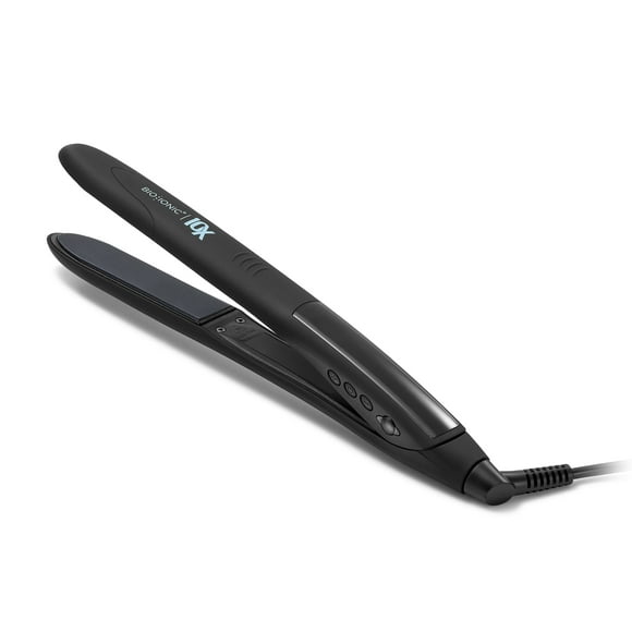 Bio Ionic 10X Styling Flat Iron, 1" Hair Straightener with Sonic Vibrating Plates, Ceramic Flat Iron