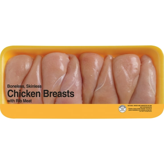Freshness Guaranteed Boneless, Skinless Chicken Breasts, 4.7-6.1 lb Tray