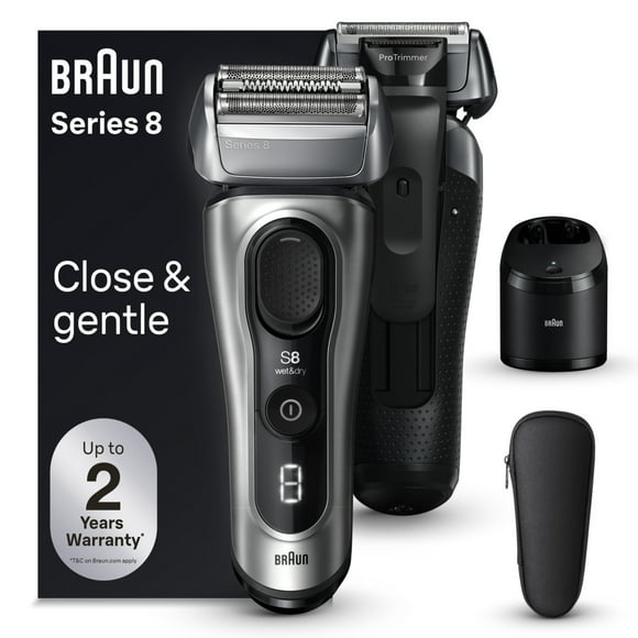 Braun Series 8 8567cc Men's Electric Shaver with 4+1 Shaving Elements, Precision Trimmer, and SmartCare Center