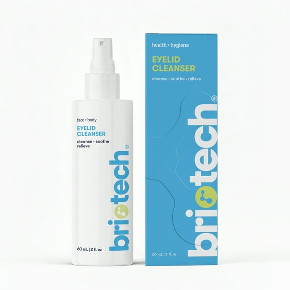 Briotech Eyelid Cleanser, Clinically Tested Hypochlorous Acid, 2 fl oz