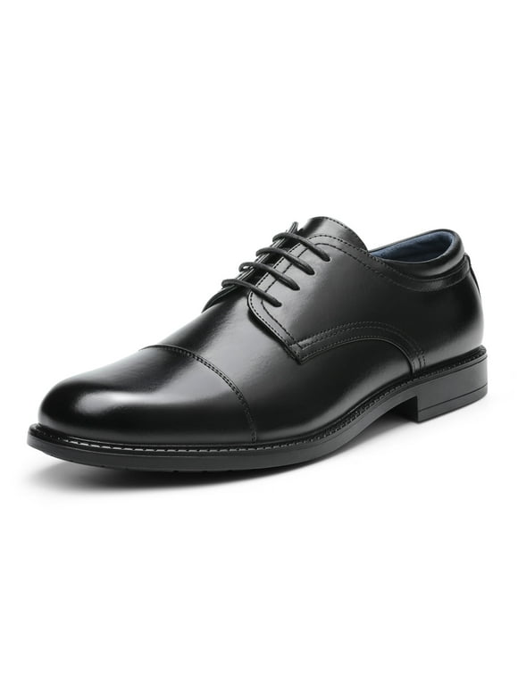 Men's Oxford Classic Lace Up Formal Dress Shoes DOWNING-01 BLACK Size 9.5