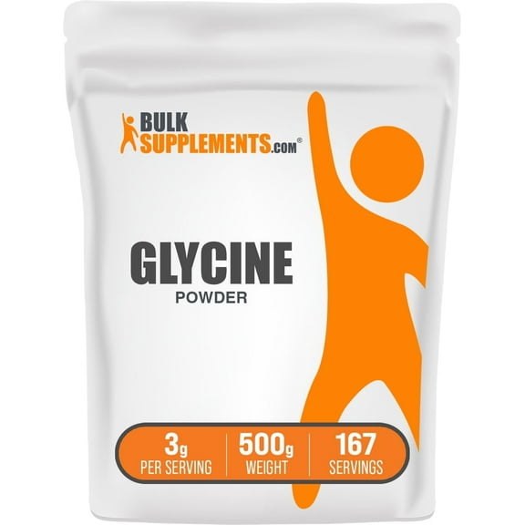 BulkSupplements Glycine Powder, 3g Per Serving - 500 Grams (1.1 lbs) - 167 Servings
