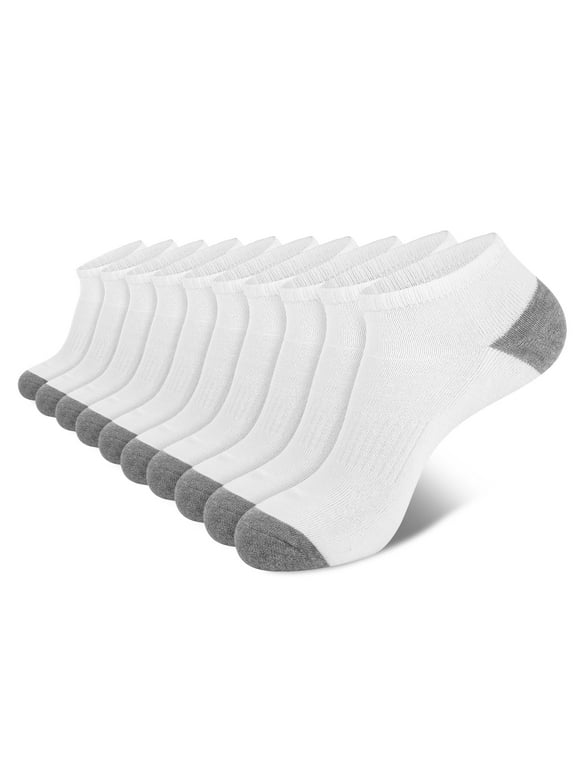 Mens Socks 10 Pairs Ankle Low Cut Socks for Men Breathable Athletic Socks