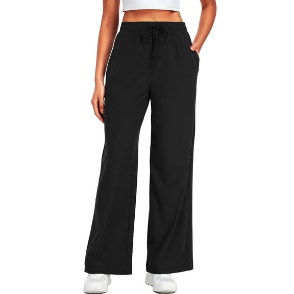 Cadmus Lightweight Wide Leg Pants for Women 30" High Waisted Casual Lounge Travel Work Sweatpants Loose Fit
