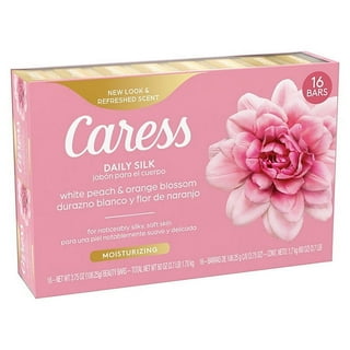 Caress Daily Silk Bar Soap White Peach and Orange Blossom 3.75 Ounce (16 Pack)