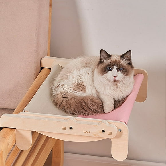 Cat Window Perch for Indoor, Cat Window Hammock Window Perch, Safety Cat Shelves Space Saving Window Mounted Cat Seat (Pink)