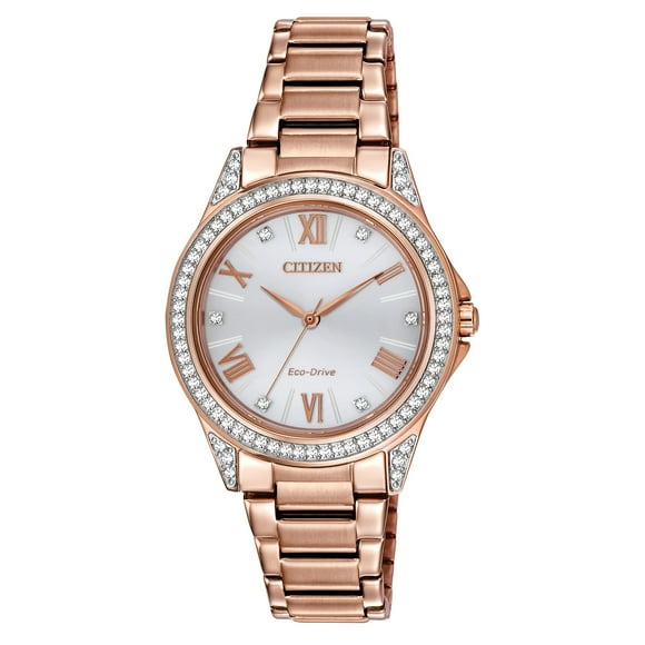 Citizen POV Eco-Drive Rose Gold-tone Ladies Watch EM0233-51A