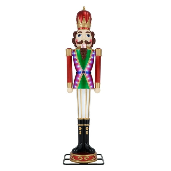 Animated Christmas Nutcracker Blow Mold Decoration, Multicolor, 9', by Holiday Time