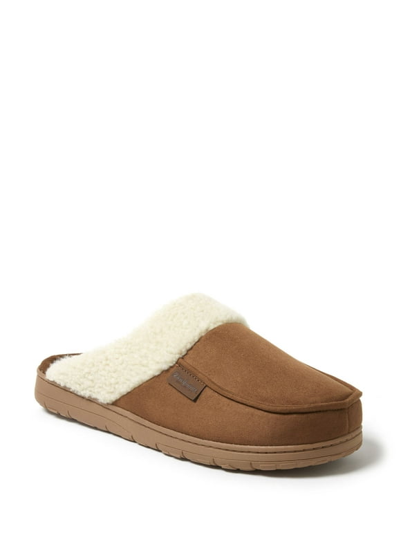 Cozy Comfort Men's Microsuede Moc Toe Scuff Slippers
