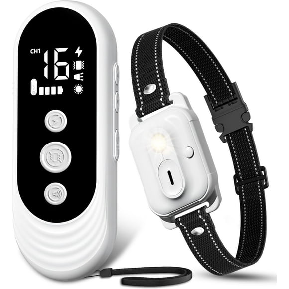 Dog Shock Collar, 3300ft Dog Training Collar with Remote, IPX7 Waterproof Rechargeable Sleek Modern Shock Collar for All Size, 8-120 lbs