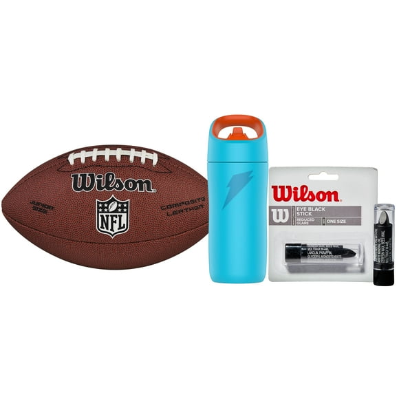 Wilson x Gatorade NFL Little Rookie Football Starter Set - Includes NFL Limited Junior Football and Gatorade Rookie Blue Water Bottle