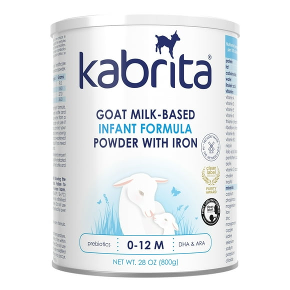 Kabrita Goat Milk Infant Formula, Non-GMO with DHA and ARA, Ages 0-12 Months, 28 oz Can