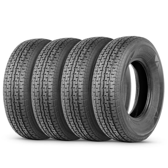 HALBERD Premium Trailer Tires ST205/75R15 8PR Load Range D Heavy Duty 205 75 15 Radial Trailer Tires Set 4