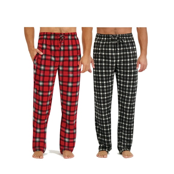 Hanes Men's Cozy Microfleece Pajama Sleep Pants, 2-Pack, Sizes S-2XL