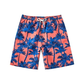 Hudaneo Boys Swim Trunks Toddler Swim Shorts Little Boys Bathing Suit Swimsuit Toddler Boy Swimwear Size 5-6 Years