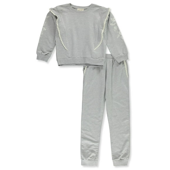 Jessica Simpson Girls' 2-Piece French Terry Joggers Set Outfit, Sizes 4-12
