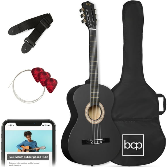 Best Choice Products Walmart Exclusive 30in Kids Acoustic Guitar Beginner Starter Kit w/ Strap, Case, Strings - Walmart Black