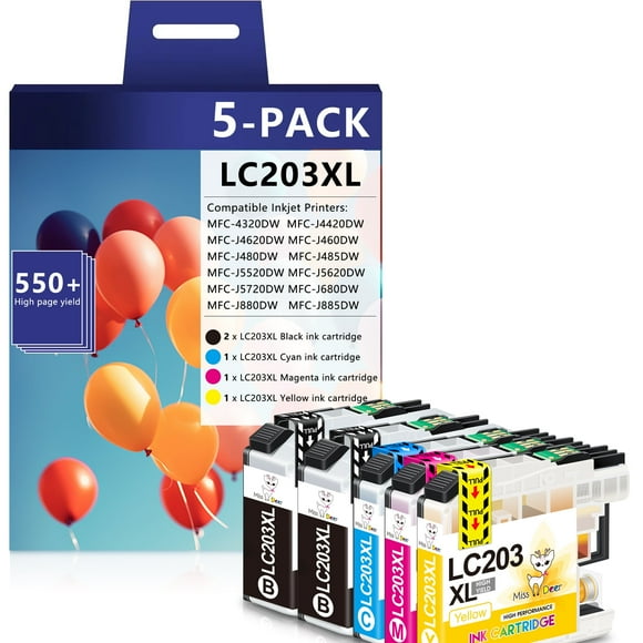 LC203XL Ink Cartridge Compatible for Brother LC203 LC201 XL Ink Cartridges for MFC-J680DW MFC-J880DW Printer