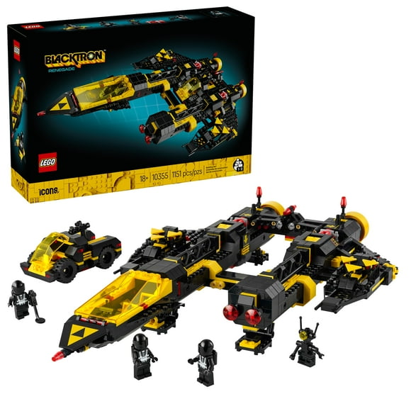 LEGO Icons Blacktron Renegade - DIY Kit for Adults 18+ - Building Blocks for Men and Women - Gift for Christmas - Collectible Set for Adult Fans - Reimagine the Iconic 1980s Spaceship - 10355