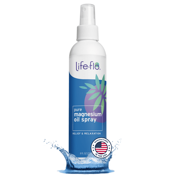 Life-Flo Pure Magnesium Oil for Feet and Body - 100% Pure Magnesium Spray from the Ancient Zechstein Seabed - Magnesium Oil Spray for Feet, Relaxing & Rejuvenating Muscles & Joints (8 Fl Oz)