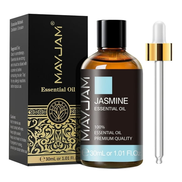 MAYJAM Jasmine Essential Oil, 30ML, for use with Oil Diffusers, Potpourri, and Wicking Fragrance Diffusers