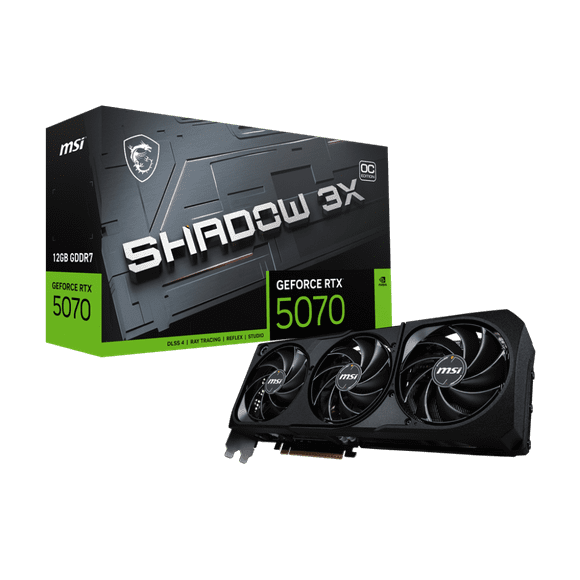MSI SHADOW GeForce RTX 5070 12GB GDDR7 PCI Express 5.0 Graphics Card 3X OC