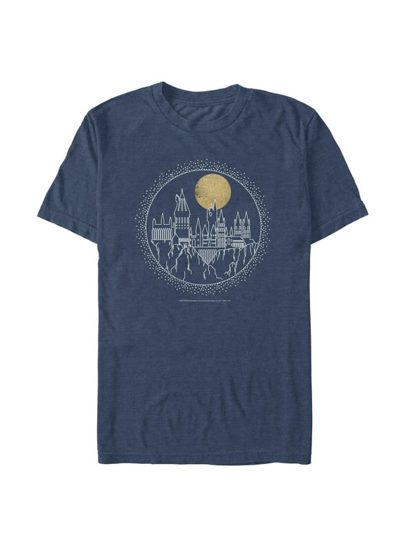 Mens Harry Potter Hogwarts Line Art Moonrise T Shirt