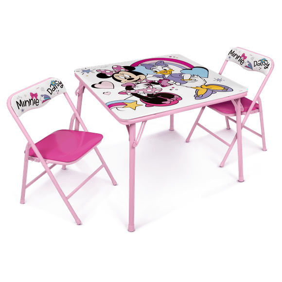 Minnie Mouse Kids 3-Piece Activity Table and Chair Set, Pink