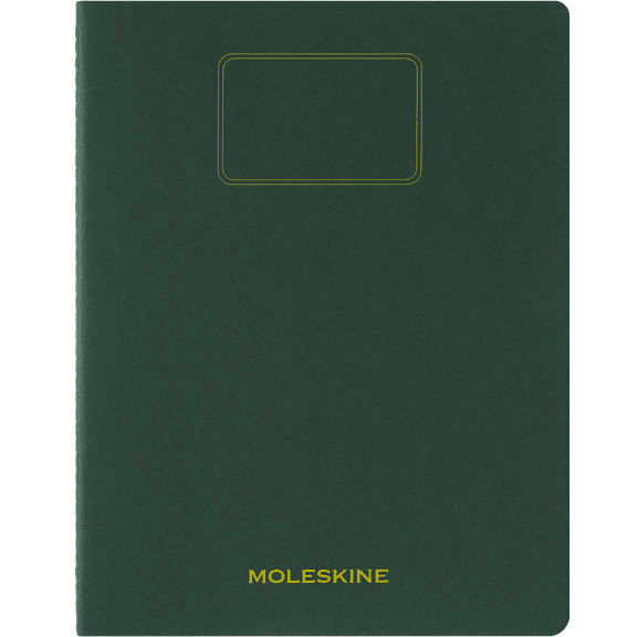 Moleskine Student Cahier Journal, Soft Cover, Plain, XXL (8.5" x 11"), Myrtle Green