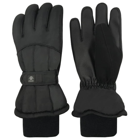 N'Ice Caps Men's Waterproof Thinsulate Gloves Winter Snow Ski Black Insulated Adults Male