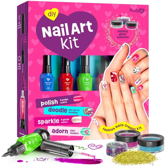 Nail Art Studio Kit for Girls – Polish, Pens, Stickers & More – Gift Set for Ages 7–12
