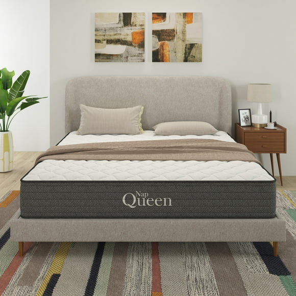 NapQueen Victoria 10" Queen, Gel Infused Memory Foam and Pocket Spring Hybrid Mattress in a Box, Adult