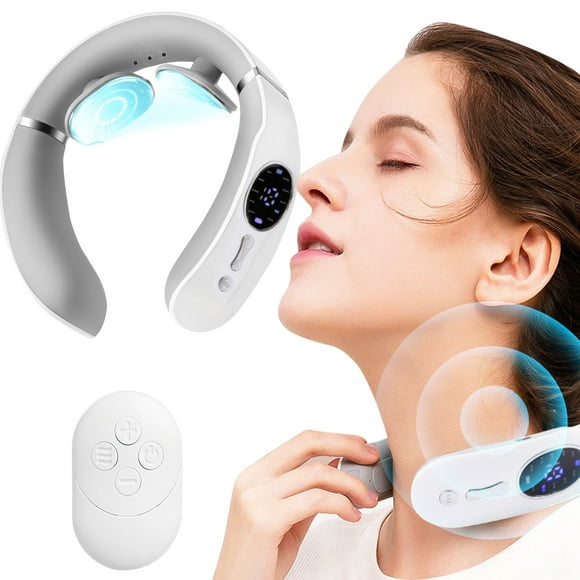 Neck Massager with Heat, Neck Massager for Pain Relief Deep Tissue, Portable Neck Massager with 10 Modes & 16 Levels, Relaxation at Home, Office, Travel