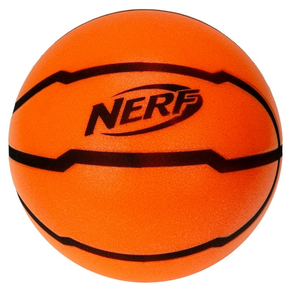 NERF Quietcourt Silent Foam Basketball - Quiet Ball for Indoor Dribbling Practice + Drills - 28.5" inch Kids + Youth Basketball - Never Goes Flat Foam
