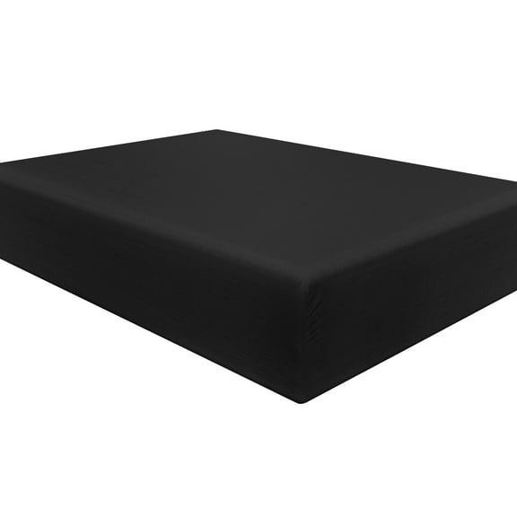 Ntbay Premium 1800 Series Microfiber Twin Fitted Sheet with Deep Pocket, Ultra Soft and Breathable Fitted Bed Sheet, 39x75 inches, Black