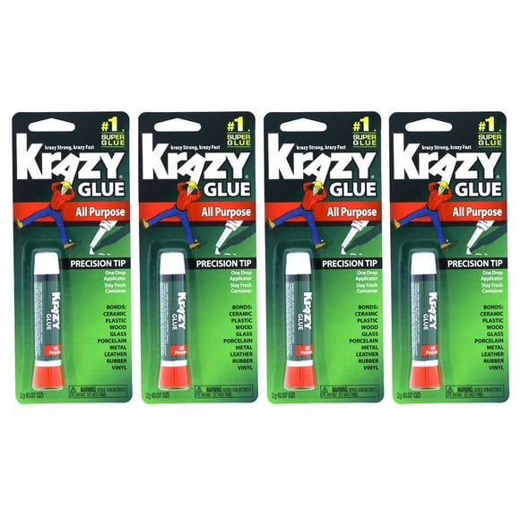 OCD Bargain Krazy Glue Original Adhesive - Super Glue - Precision Tip - Multi-Purpose One Drop Applicator (4)
