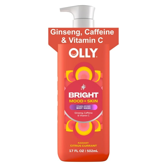 OLLY Bright Body Wash Repairs & Brightens Skin Citrus Currant, 17 oz