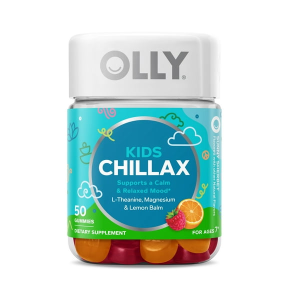 OLLY Kids Chillax Gummy Supplement with Magnesium and L-Theanine, 50 Count