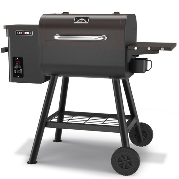 PARGRILL 467 sq.in Wood Pellet Grill & Smoker, BBQ Grill with Auto Temperature Control, for Outdoor Cooking, Patio and Backyard, Bronze Black