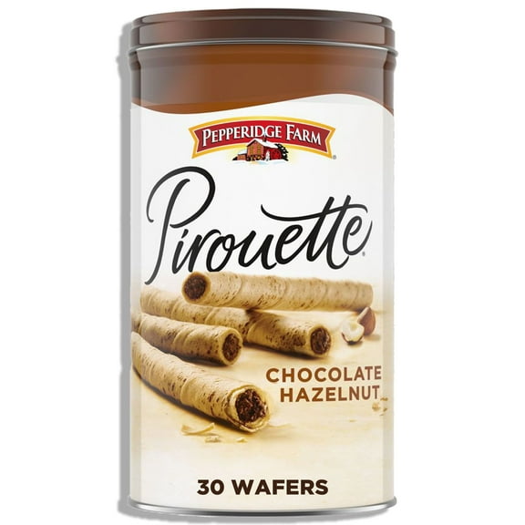 Pepperidge Farm Pirouette Cookies, Chocolate Hazelnut Créme Filled Wafers, 13.5 oz Tin