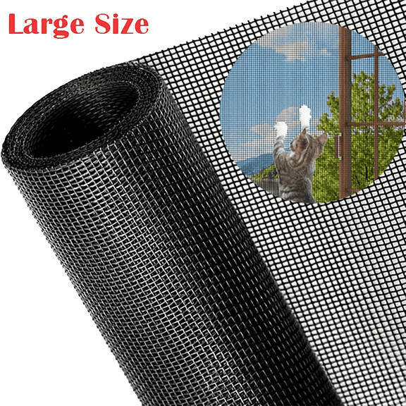 Petoto Window Screen Mesh, 39.4 in x 100 ft Screen Mesh Roll, Pet Window Screen Replacement Roll for Windows Doors and Patio Screens
